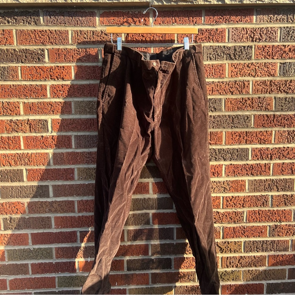 Haggar Brown Corduroy Straight Fit Pants